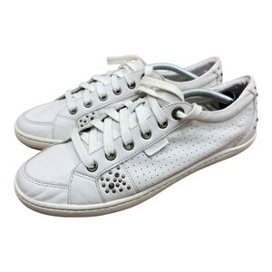Taos Freedom Sneakers Casual Shoes Womens Size 8.5 White Leather Studded